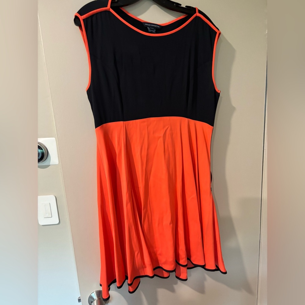 Elegant Navy and Coral Dress